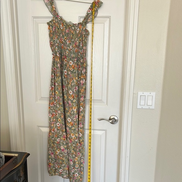 Chenault Floral Maxi Dress with Ruffle Straps Sz M - Picture 6 of 11